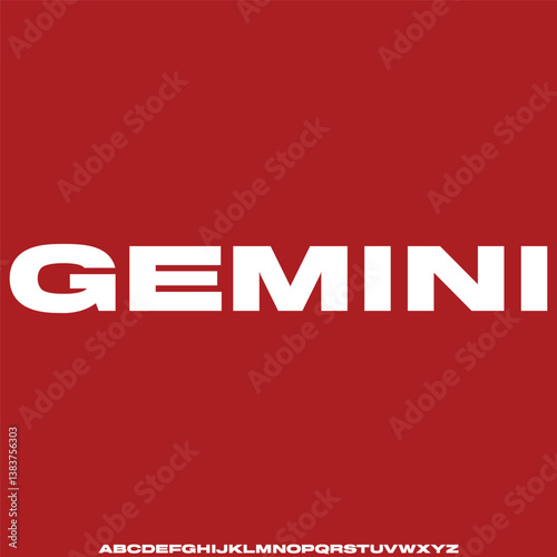 Modern creative futuristic alphabet display font vector. Unique expanded technology typography style