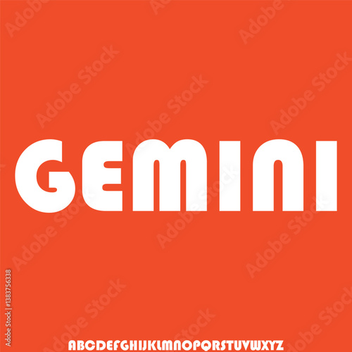 Modern creative futuristic alphabet display font vector. Unique expanded technology typography style