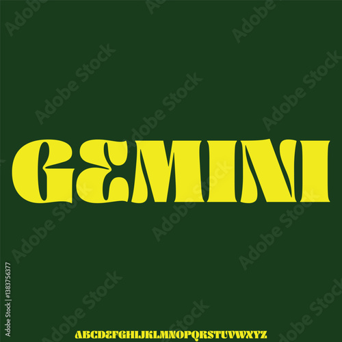 Modern creative futuristic alphabet display font vector. Unique expanded technology typography style