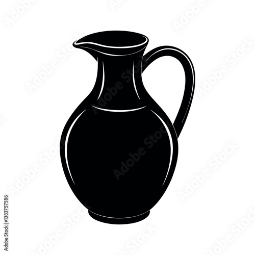 Simple Jug Silhouette Vector Design

