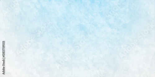 Abstract Sky-Blue Watercolor Texture with Subtle Gradient Blending and Soft Hues, Capturing the Peaceful Essence of a Clear Sky and Gentle Cloud Formations.