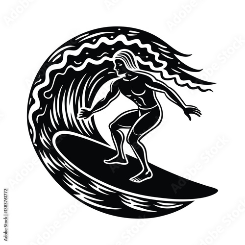 silhouette of a surfer