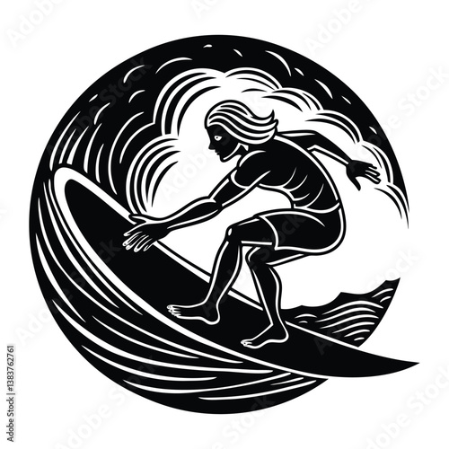 silhouette of a surfer