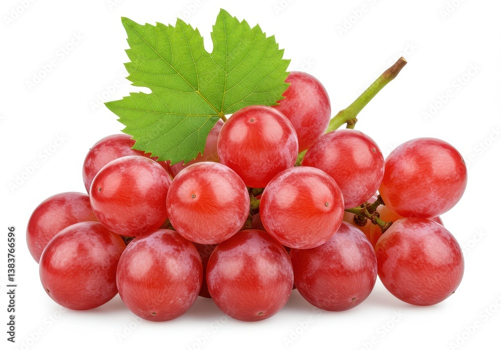 Photorealistic bunch red grapes vibrant Photorealistic bunch red grapes vibrant