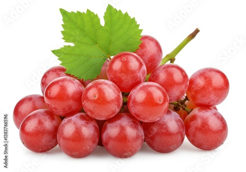 Photorealistic bunch red grapes vibrant