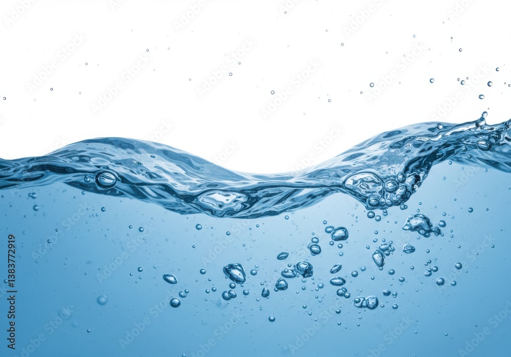 Clear water splash dynamic surface