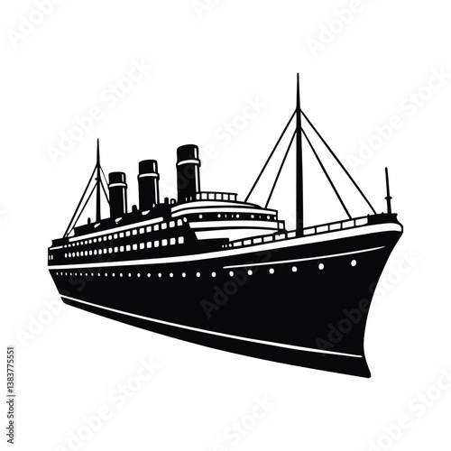 silhouette of a ship Taitanic 