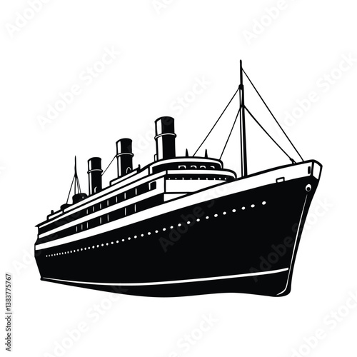 silhouette of a ship Taitanic 