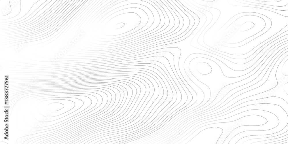 The concept of a conditional geography scheme and the terrain path. Topographic map. Geographic mountain relief. Abstract lines background. Contour maps. Vector illustration