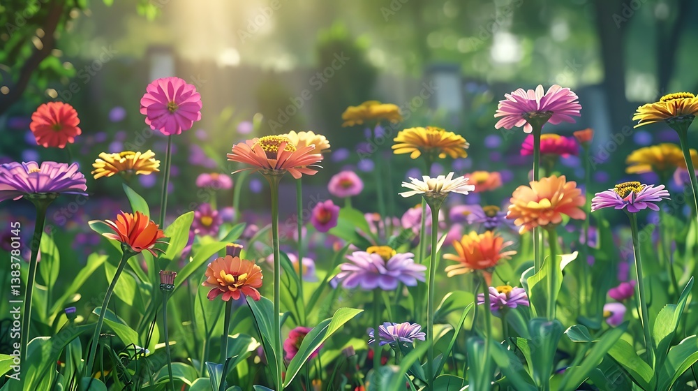 Obraz premium Beautiful Colored flowers with blurry background wallpaper vase nature