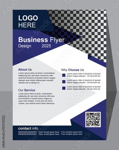 Introducing a professional, clean, and modern corporate flyer design template. This versatile template is ready for print, allowing you to effortlessly customize it with your own pictures and texts. D