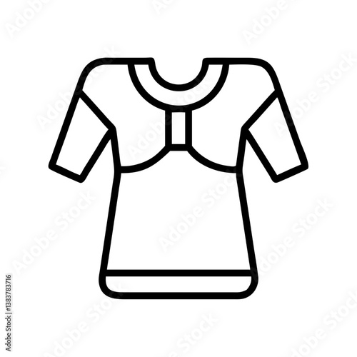 Outline fashion apparel top vector art illustration for clothing store and design template needs