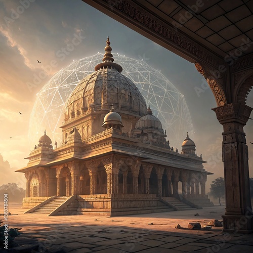 Vishwakarma’s Vision A Surreal Fusion of Ancient Craft and Futuristic AI Symmetry