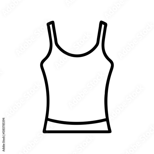 Outline tank top vector graphic summer fashion apparel sleeveless shirt clothing design illustration 