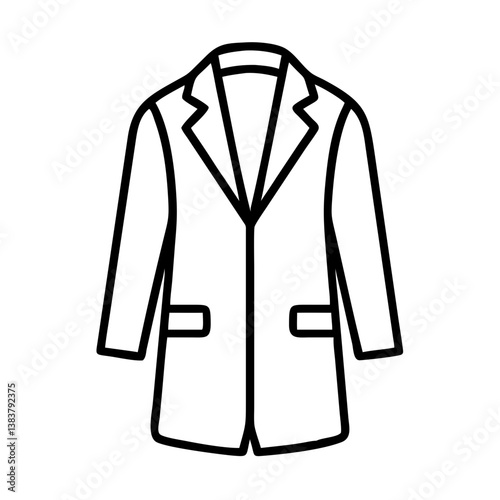 Shop stylish outerwear blazer vector line art illustration for fashion and design projects today