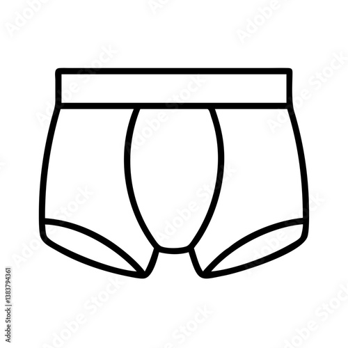 Men's underwear boxer briefs vector icon illustration for fashion apparel and clothing design concept 
