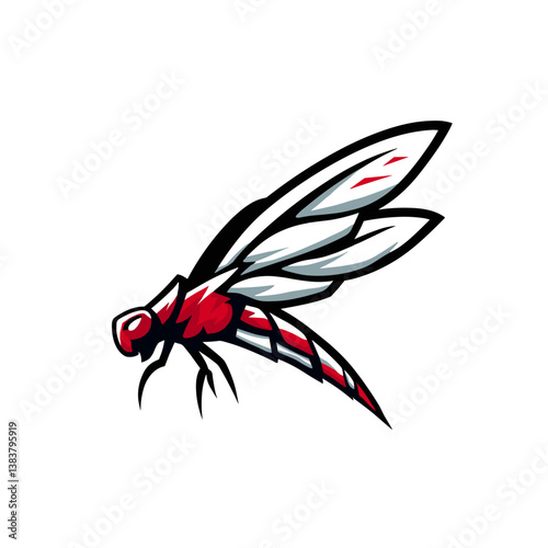 Vector logo featuring a dragonfly head design designed for esports competition branding and team identity