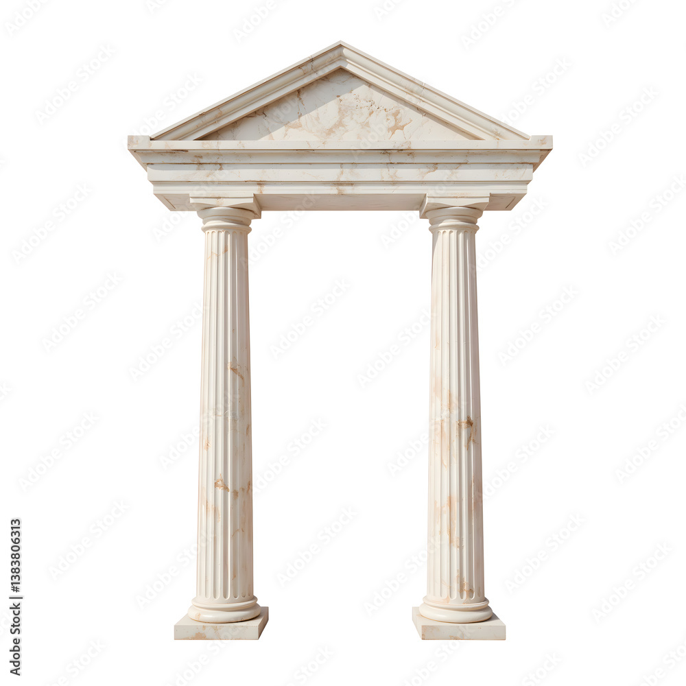 Fototapeta premium Marble Columns in Classic Architectural Style
