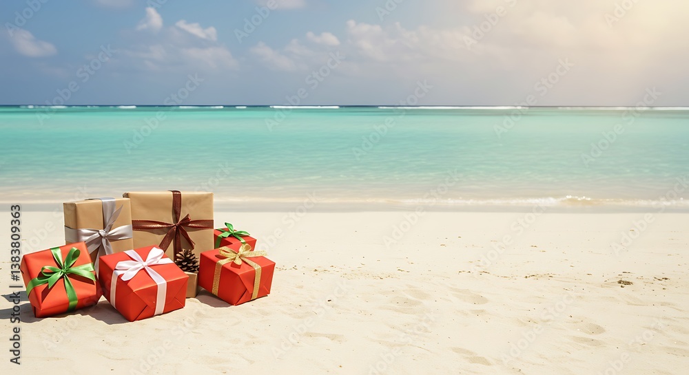 Fototapeta premium Tropical Holiday Treasures AI Generated