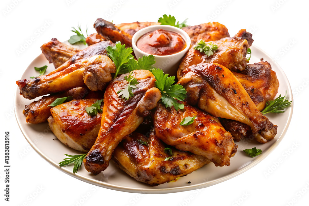 High-Resolution Grilled Chicken Wings Image. High-Resolution Grilled Chicken Wings Image.