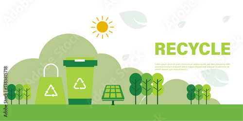 ecological sustainable recycle clean environment concept