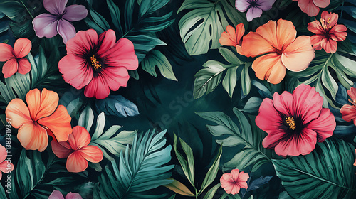 Elegant watercolor floral collection featuring vibrant blooms and lush foliage, ideal for invitations, art prints, and decorative