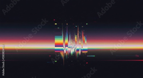 Chromatic Glitch Horizon AI Generated