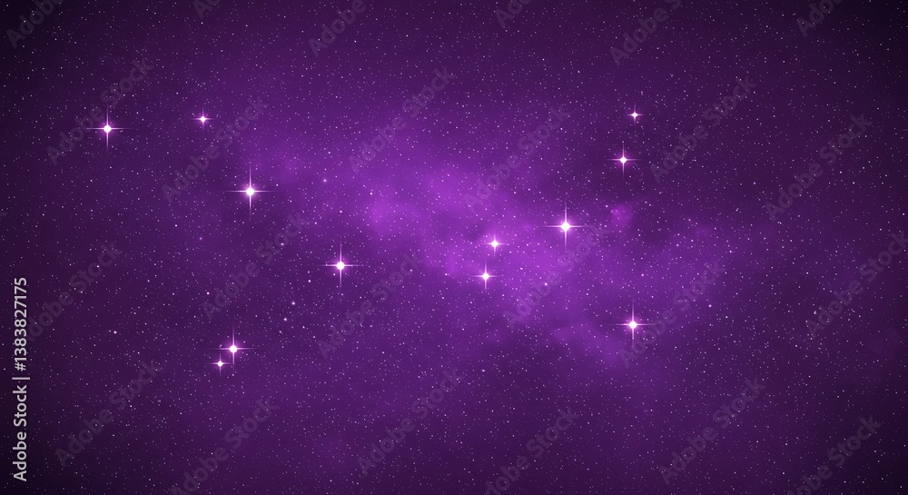 Fototapeta premium Purple Galaxy's Whisper AI Generated
