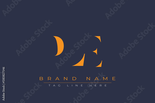 PLE abstract letter logo design. This logo is designed by three abstract letters.