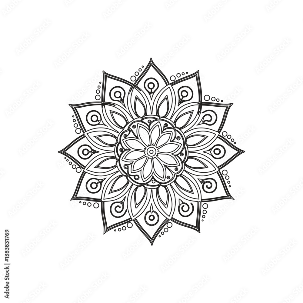 mandala vector illustration of a decorative ornament
