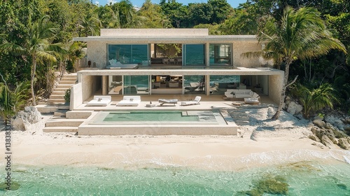 Coastal Modern Home on Tropical Beach