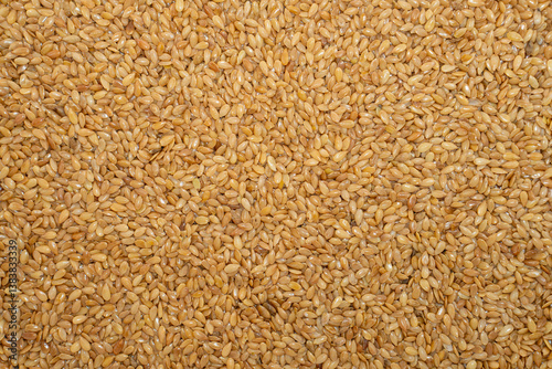 light brown flaxseed close up