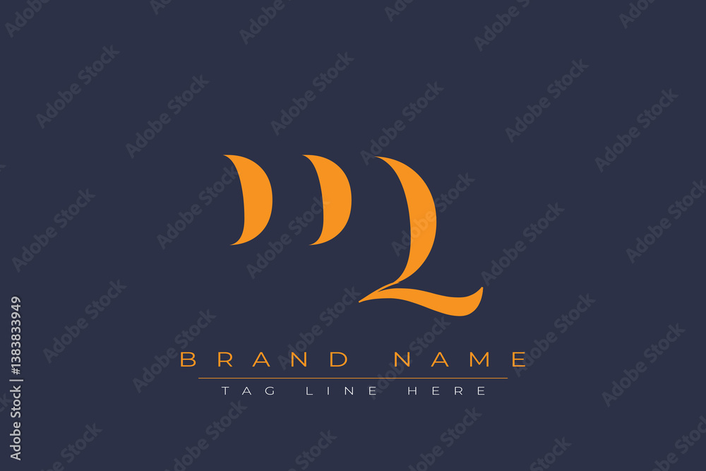 Obraz premium PPQ abstract letter logo design. This logo is designed by three abstract letters.