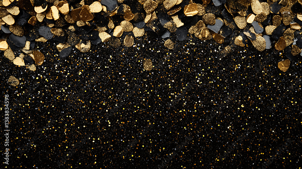 Fototapeta premium Background filled with shiny gold glitter, decor for the new year