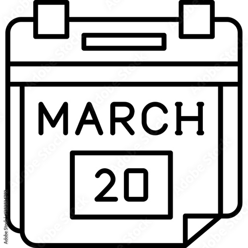 20th March Date Icon