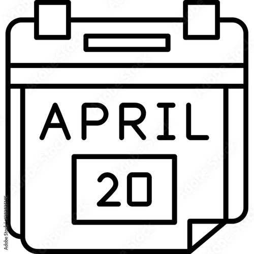 20th April Date Icon