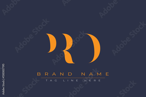 PRD abstract letter logo design. This logo is designed by three abstract letters.