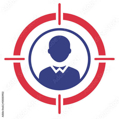 Target User Icon for Marketing Strategy, Customer Persona, and Focused Outreach
