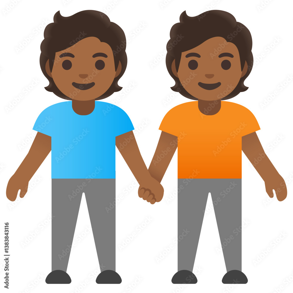 Naklejka premium Men Holding Hands