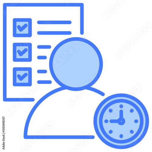 Self Discipline Blue Icon