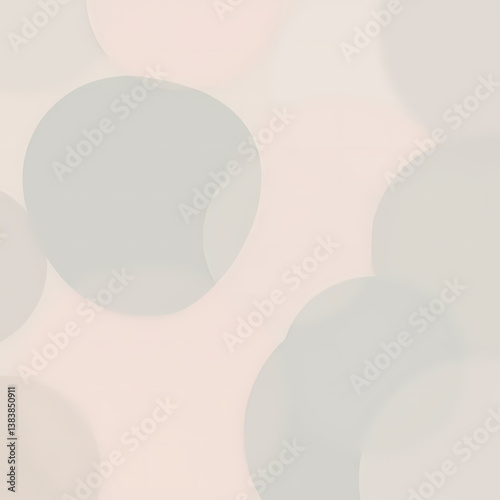 Wallpaper Mural Minimal overlapping circle pattern with soft shadows and pastel transparency. Torontodigital.ca