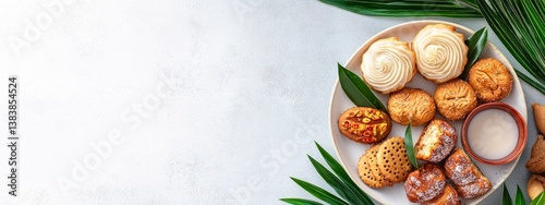 Wallpaper Mural Delicious Assortment of Pastries and Sweets on a White Background Torontodigital.ca