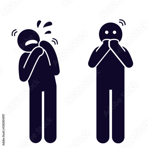 silhouette design vector illustration of people gossiping