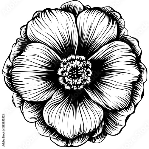 Marigold mandala vector design, Marigold illustration art
