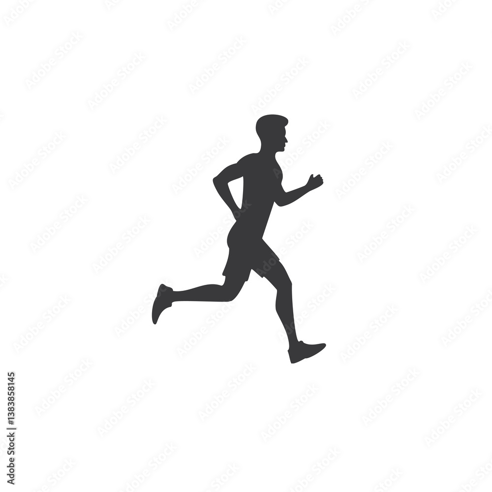 running man silhouette running man silhouette