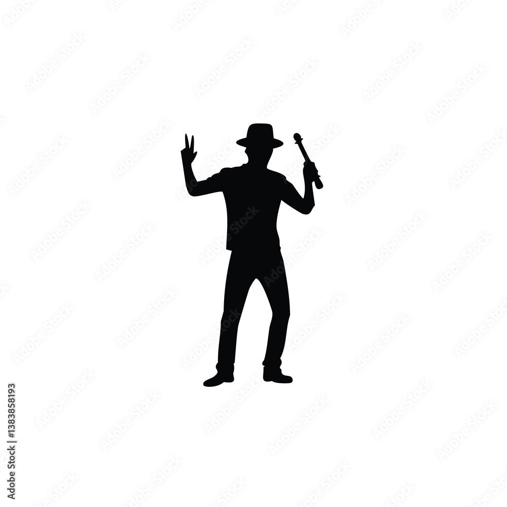 silhouette of a man with a guitar silhouette of a man with a guitar