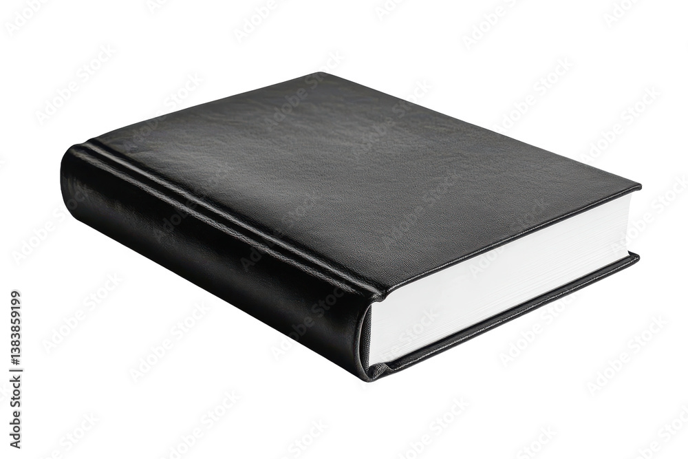 Black Leather-Bound Book With Minimalist Design And Elegant Simplicity Transparent Background Black Leather-Bound Book With Minimalist Design And Elegant Simplicity Transparent Background