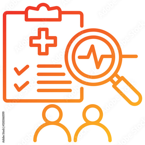Monitoring Line Gradient Icon