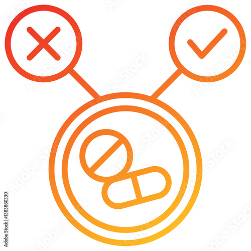 Feasibility Line Gradient Icon