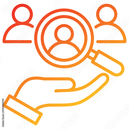 Research Line Gradient Icon photo